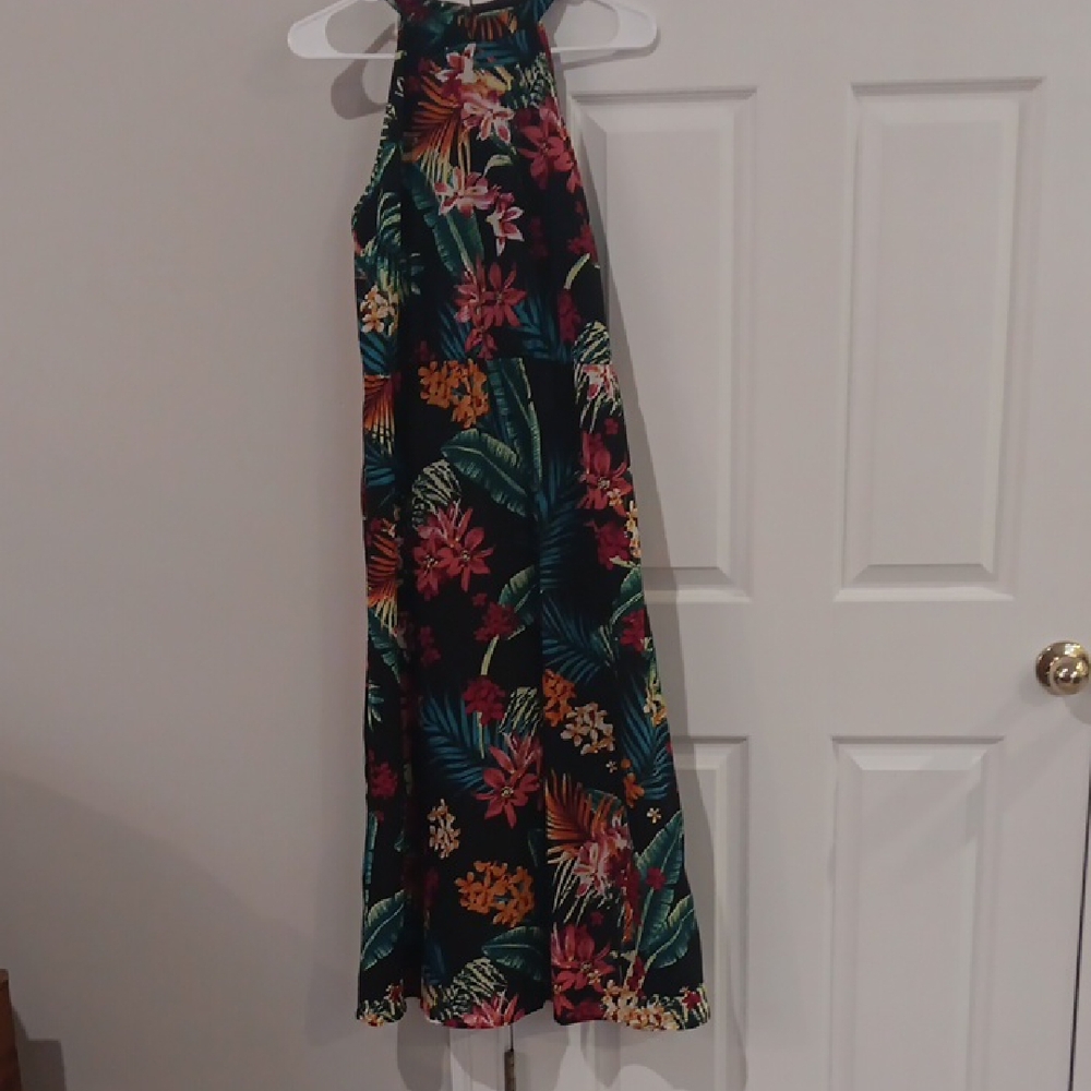 Floral Halter Neck Dress